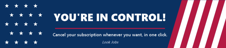 You are in control: cancel anytime
